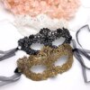 Women Sexy Hollow Lace Masquerade Bronzing Face Mask Princess Party Cosplay Prom Props Costume Nightclub Queen Eye Mask Exotic