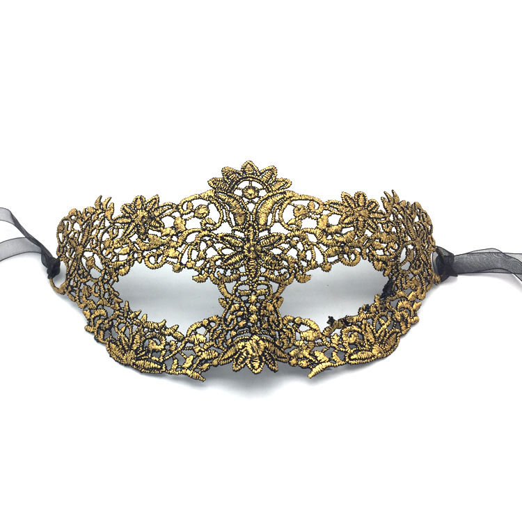 Women Sexy Hollow Lace Masquerade Bronzing Face Mask Princess Party Cosplay Prom Props Costume Nightclub Queen Eye Mask Exotic Women Sexy Hollow Lace Masquerade Bronzing Face Mask Princess Party Cosplay Prom Props Costume Nightclub Queen Eye Mask Exotic