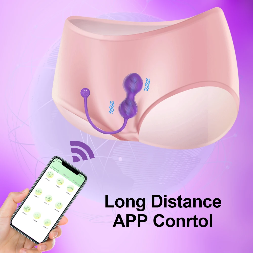 APP Bluetooth Control Kegel Ball Vaginal Sex Toys for Women Smart Geisha Simulator Vagina Ben Wa Ball Tightening Exerciser Adult