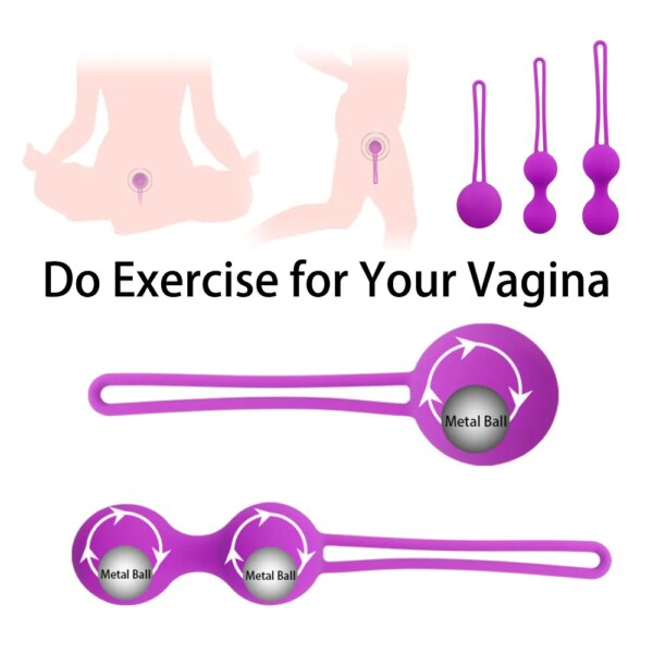Tighten Ben Wa Vagina Muscle Trainer Kegel Ball Egg Intimate Silicone Smart Kegel Balls Vaginal Chinese Balls Sex Toys For Adult