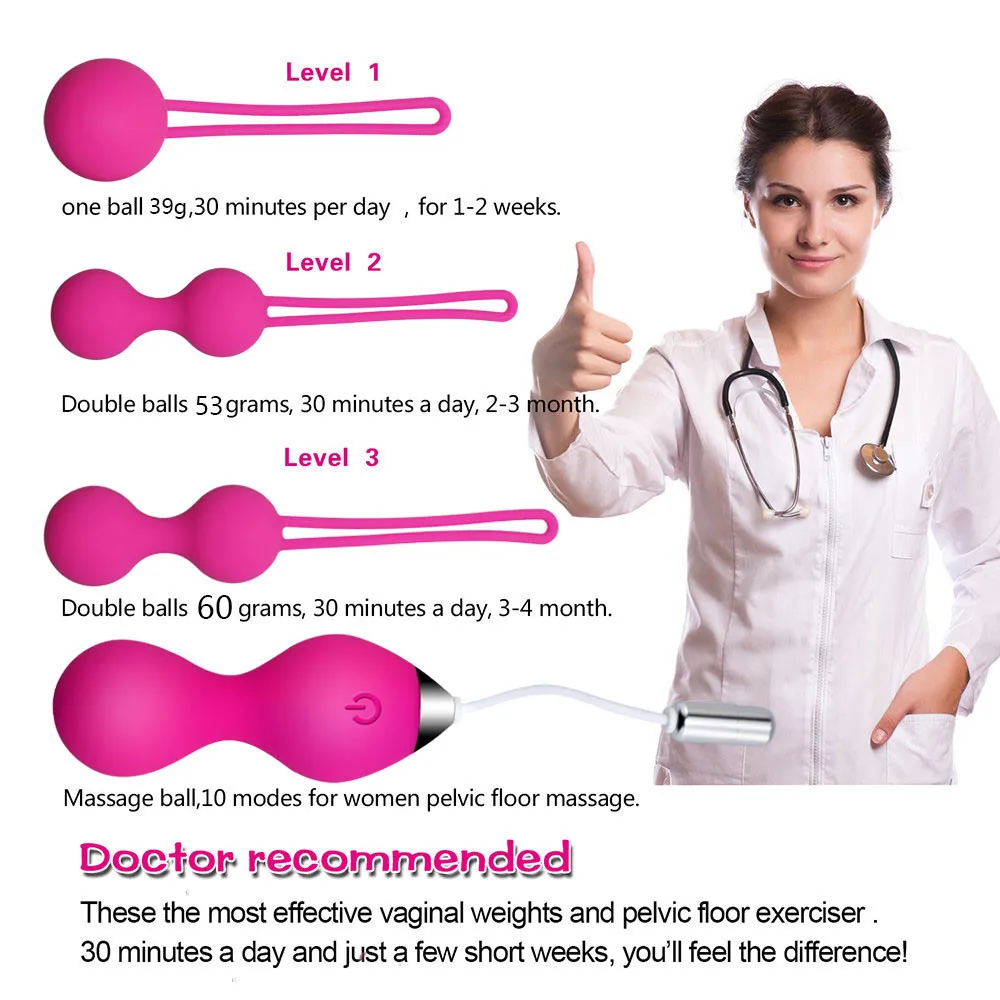 Vaginal balls Sex Toys for Women Vagina Tighten Exercise Chinese Kegel Balls Vibrator Ben Wa Geisha Pelvic Muscle Balls Trainer