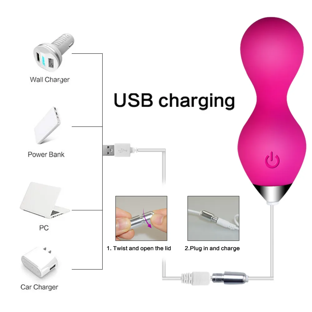Vaginal balls Sex Toys for Women Vagina Tighten Exercise Chinese Kegel Balls Vibrator Ben Wa Geisha Pelvic Muscle Balls Trainer