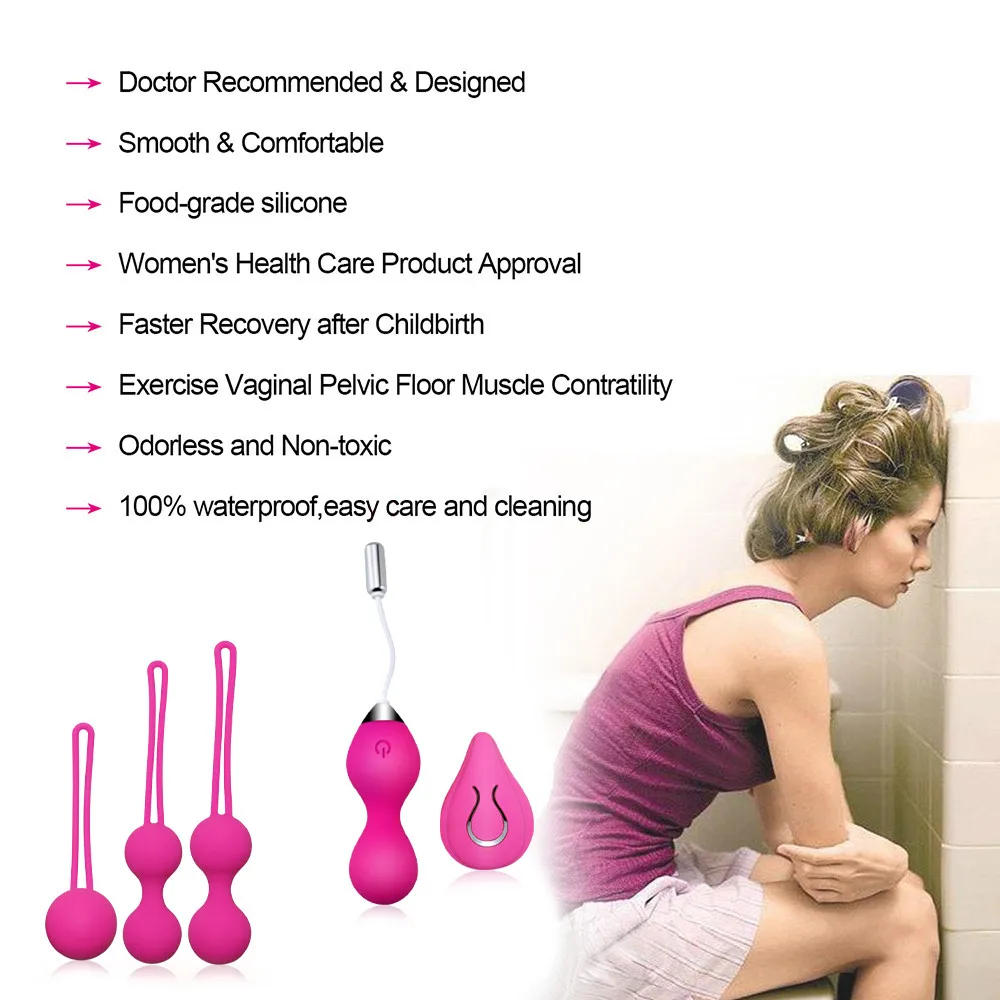 Vaginal balls Sex Toys for Women Vagina Tighten Exercise Chinese Kegel Balls Vibrator Ben Wa Geisha Pelvic Muscle Balls Trainer