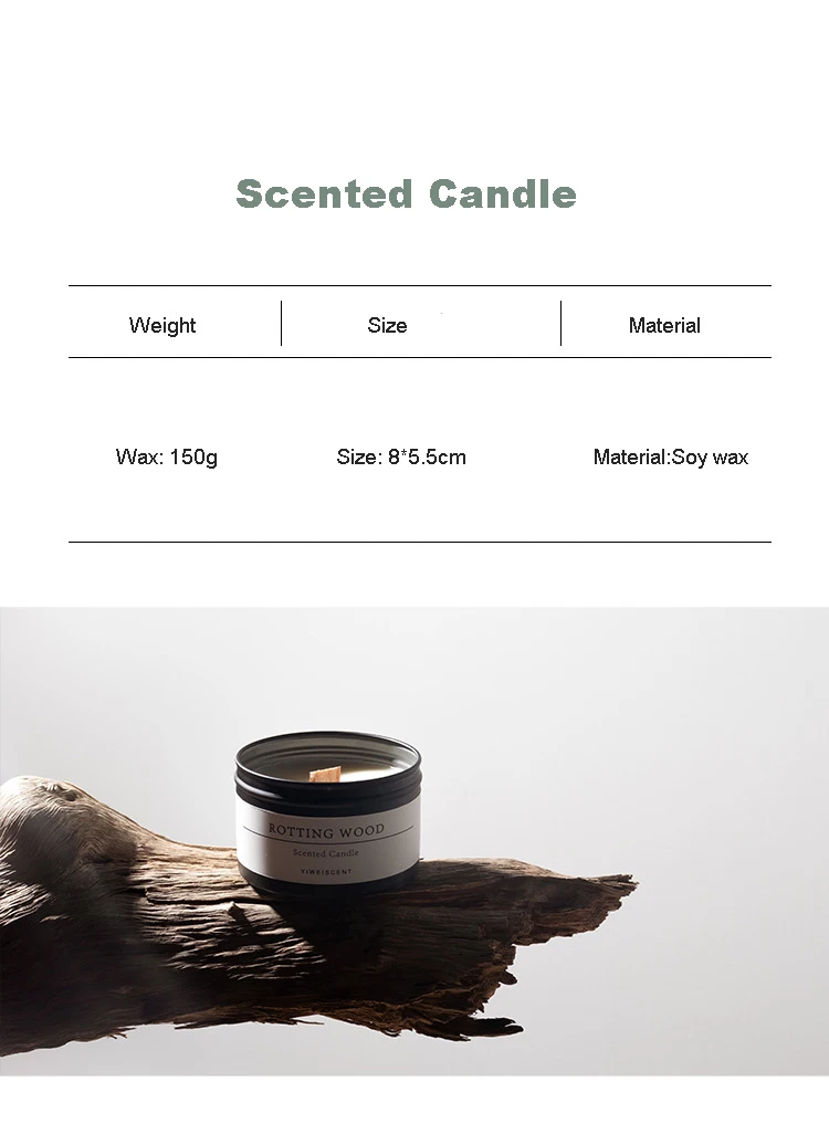 Black Tin Can Scented Aromatic Candles Wooden Wick Candle Jars with Lid Classic Home Decorative Candles Dried Flower Black Tin Can Scented Aromatic Candles Wooden Wick Candle Jars with Lid Classic Home Decorative Candles Dried Flower