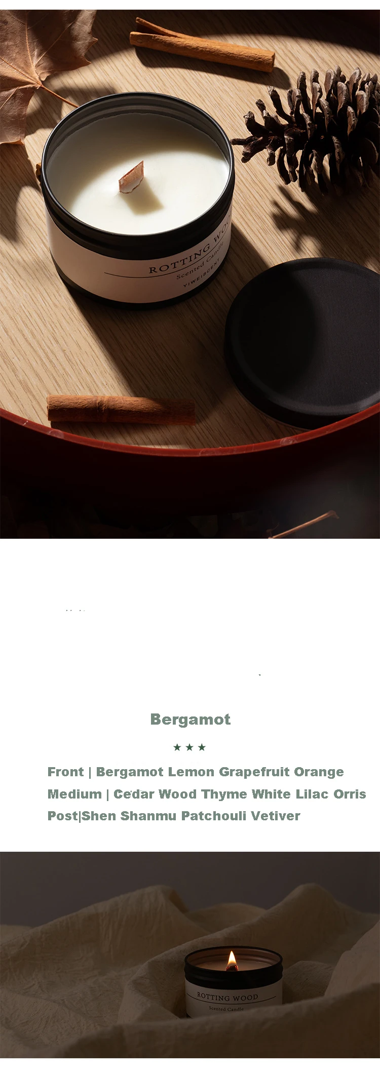 Black Tin Can Scented Aromatic Candles Wooden Wick Candle Jars with Lid Classic Home Decorative Candles Dried Flower Black Tin Can Scented Aromatic Candles Wooden Wick Candle Jars with Lid Classic Home Decorative Candles Dried Flower