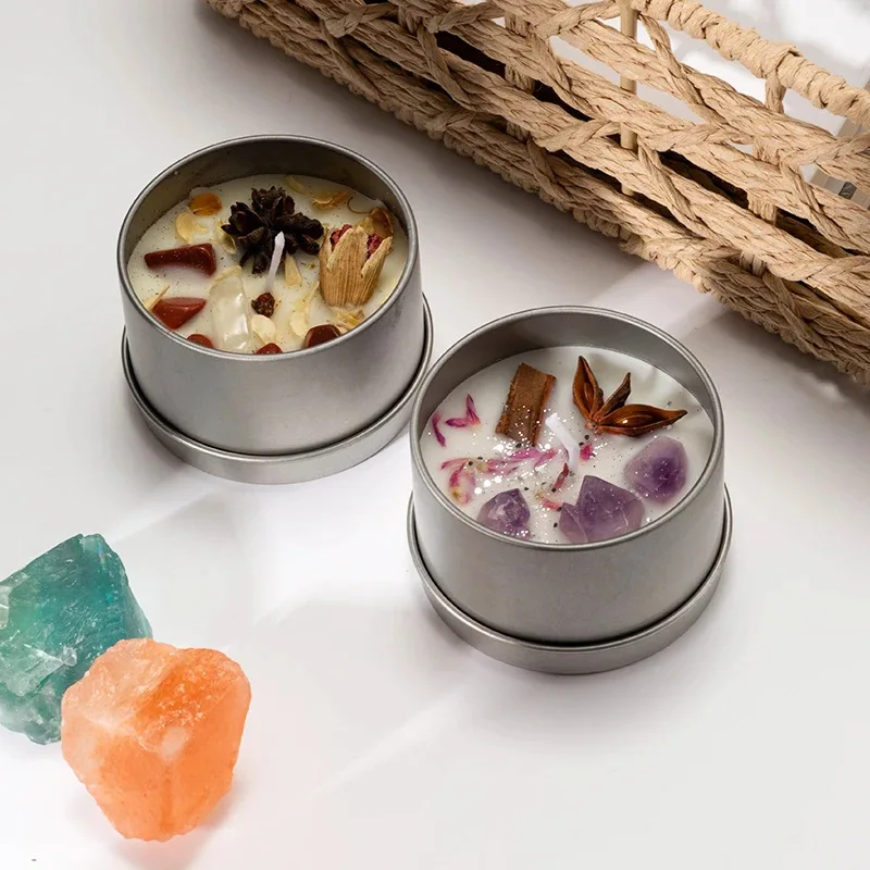 Black Tin Can Scented Aromatic Candles Wooden Wick Candle Jars with Lid Classic Home Decorative Candles Dried Flower Black Tin Can Scented Aromatic Candles Wooden Wick Candle Jars with Lid Classic Home Decorative Candles Dried Flower