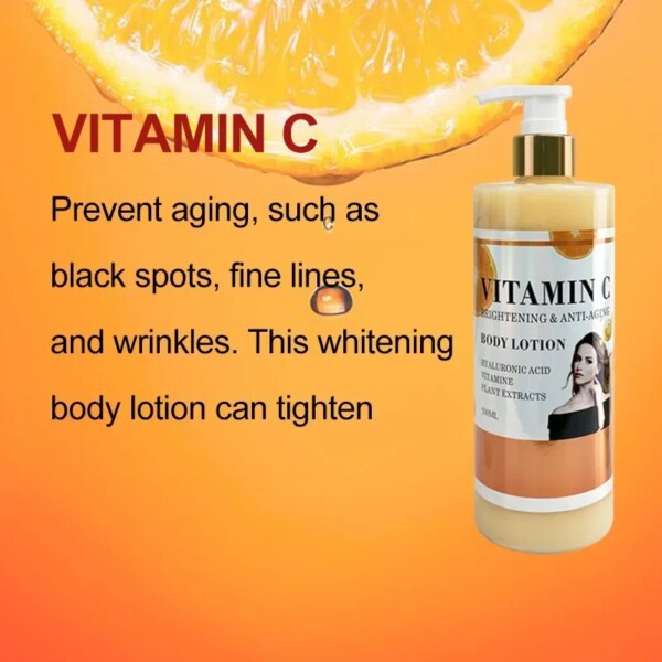 500ml Glutamate Body Cream Vitamin VC Moisturizing Lotion Skin Whitening Nicotinamide Removing Wrinkles Body Lotion