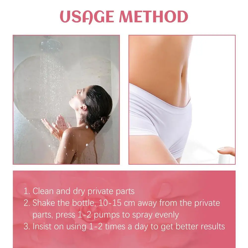 Natural Plant Women Private Parts Spray Reduce Odor Moisturizing Vaginal Care Intimate Part Feminine Vaginal Deodorant Spray