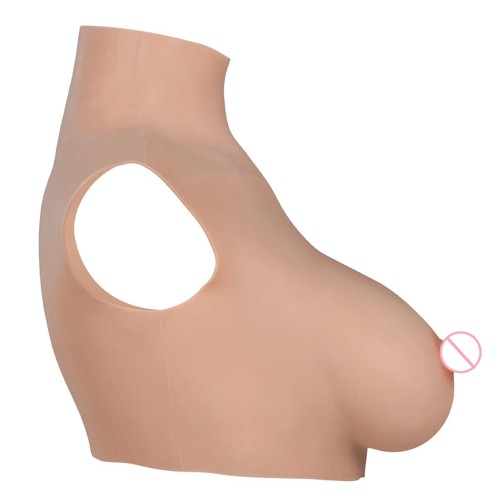 2TH GEN Fake Silicone Breast Forms Half Body Huge Boobs B/C/D/E/G Cup Transgender Drag Queen Shemale Crossdress for Men
