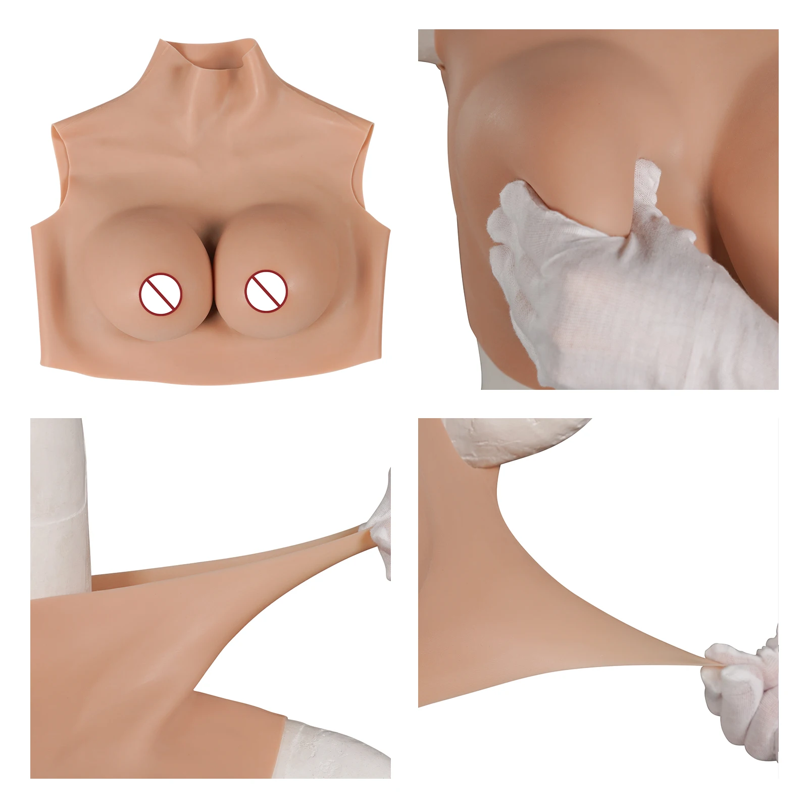 KOOMIHO 2TH GEN Fake Silicone Breast Forms Half Body Huge Boobs B/C/D/E/G Cup Transgender Drag Queen Shemale Crossdress for Men KOOMIHO 2TH GEN Fake Silicone Breast Forms Half Body Huge Boobs B/C/D/E/G Cup Transgender Drag Queen Shemale Crossdress for Men