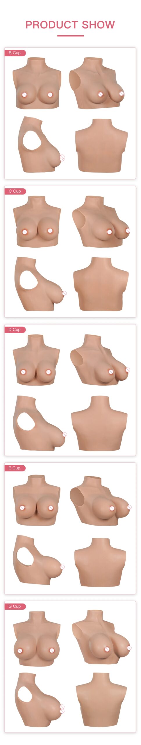 KOOMIHO 2TH GEN Fake Silicone Breast Forms Half Body Huge Boobs B/C/D/E/G Cup Transgender Drag Queen Shemale Crossdress for Men KOOMIHO 2TH GEN Fake Silicone Breast Forms Half Body Huge Boobs B/C/D/E/G Cup Transgender Drag Queen Shemale Crossdress for Men