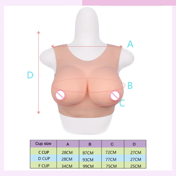 Silicone Breasts Cosplay Chest Suit Breast Forms Fake Boobs for Transgender Dragqueen Crossdresser CDF Cup Big Tits