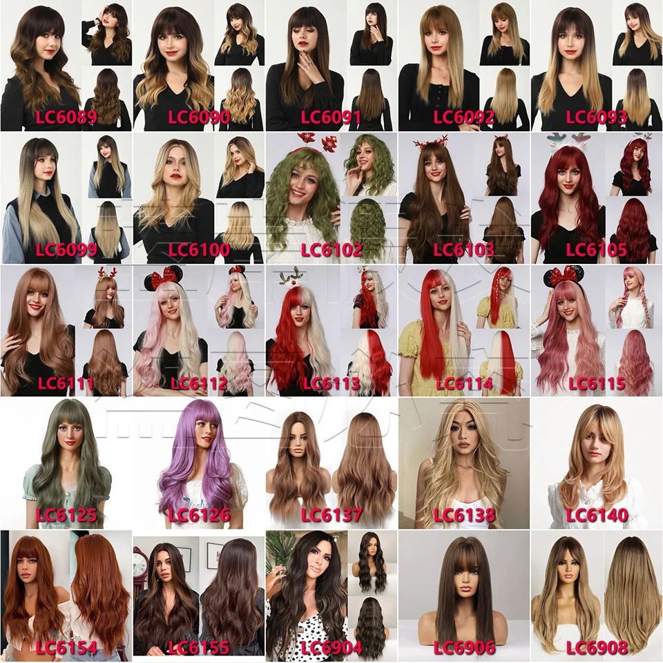 European and American White Style Amazon Cross-border Export Special Air Bangs Gradient Gold Wavy Long Curly Hair Wig