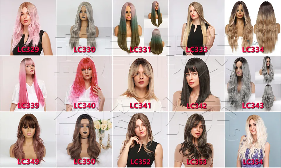 European and American White Style Amazon Cross-border Export Special Air Bangs Gradient Gold Wavy Long Curly Hair Wig