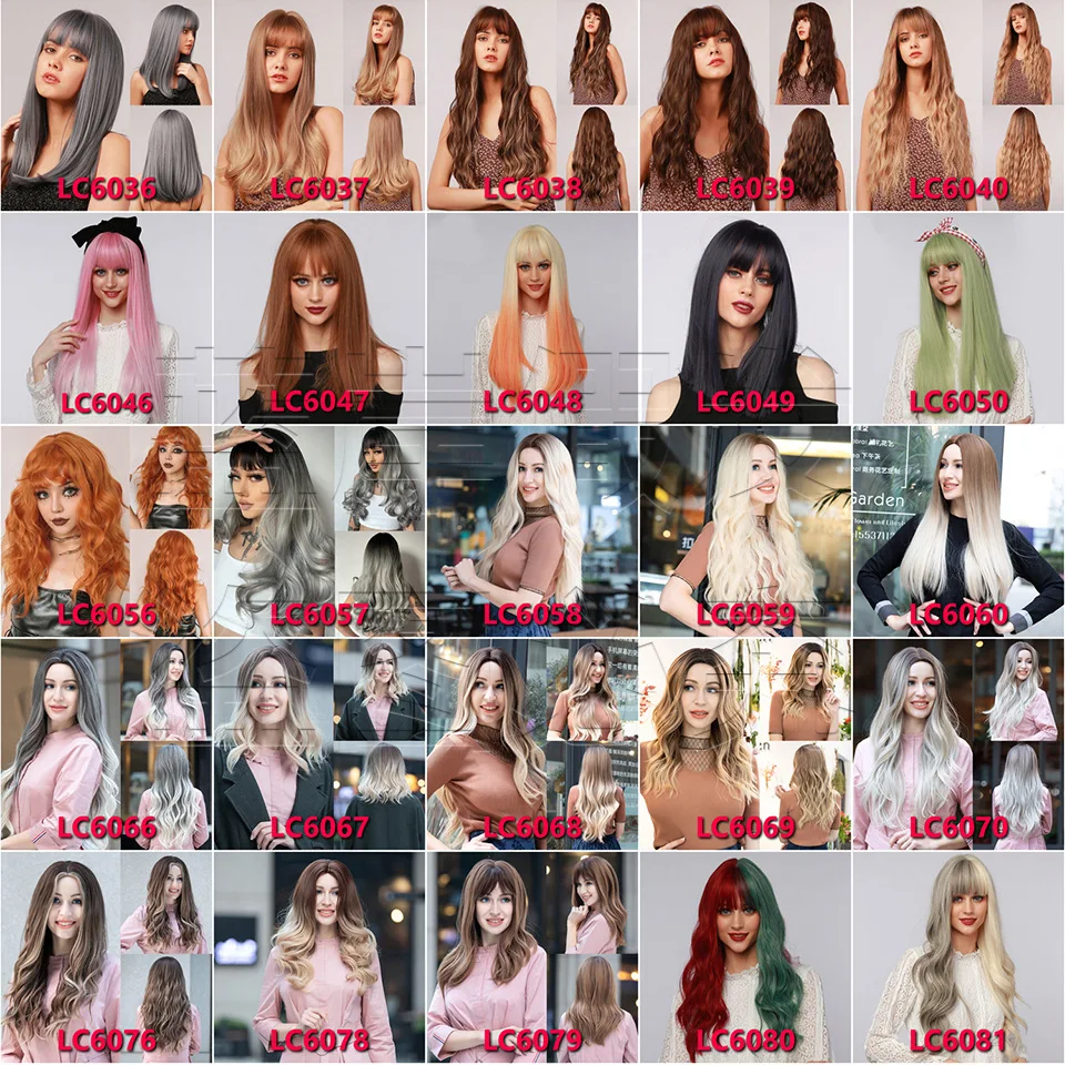 European and American White Style Amazon Cross-border Export Special Air Bangs Gradient Gold Wavy Long Curly Hair Wig