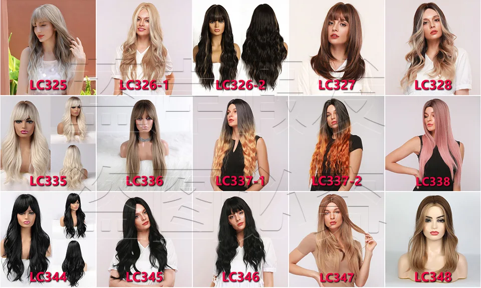 European and American White Style Amazon Cross-border Export Special Air Bangs Gradient Gold Wavy Long Curly Hair Wig