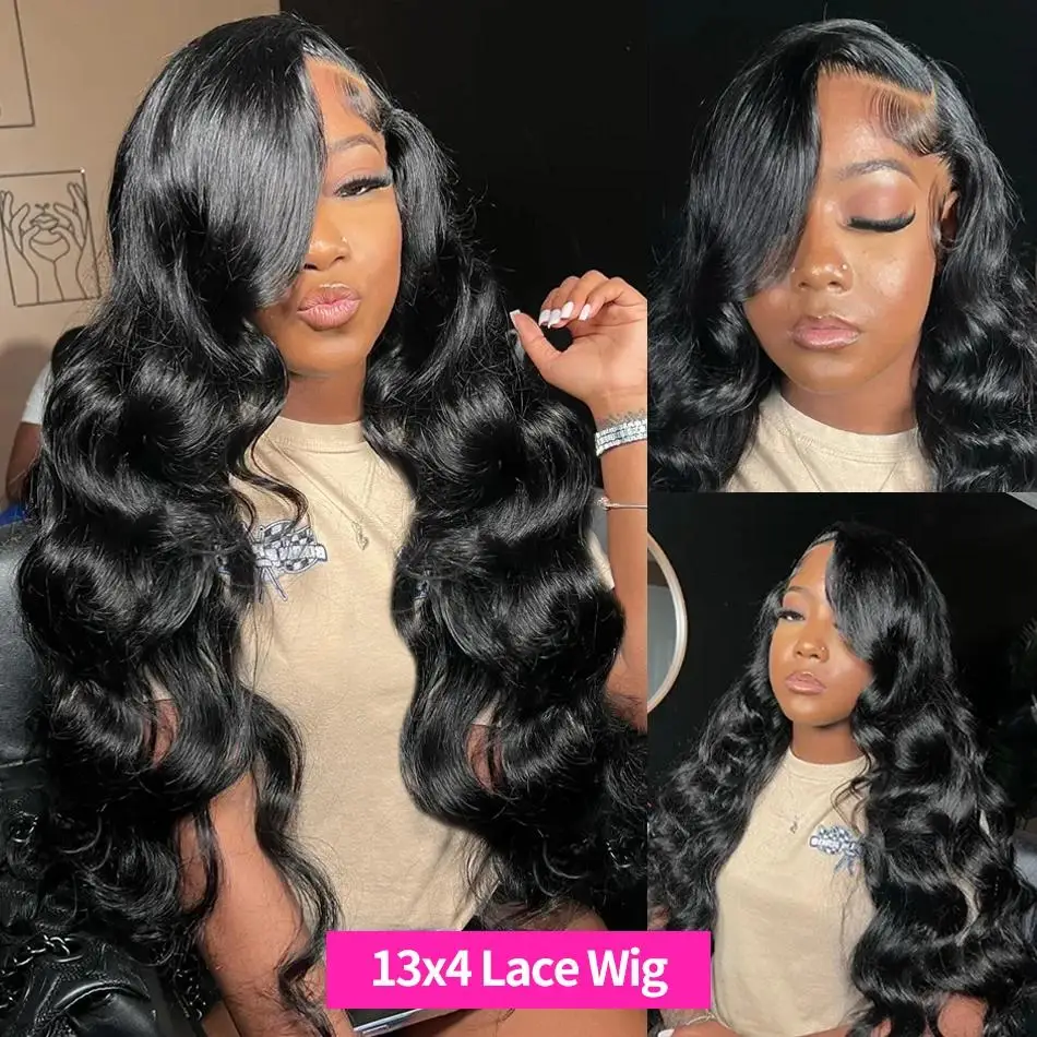 HD Transparent 13x4 13x6 Body Wave Lace Front Wig Pre Plucked 360 Lace Frontal Wig Human Hair Wigs For Women 5x5 Wig 200 Density