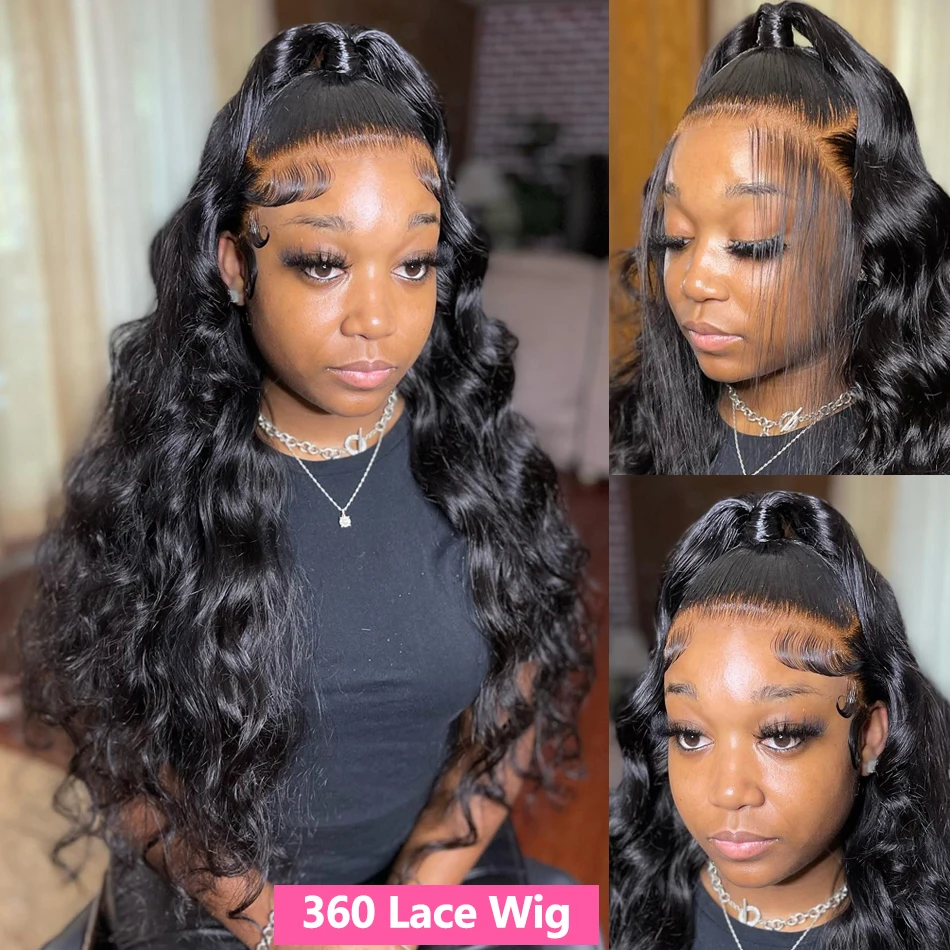 HD Transparent 13x4 13x6 Body Wave Lace Front Wig Pre Plucked 360 Lace Frontal Wig Human Hair Wigs For Women 5x5 Wig 200 Density