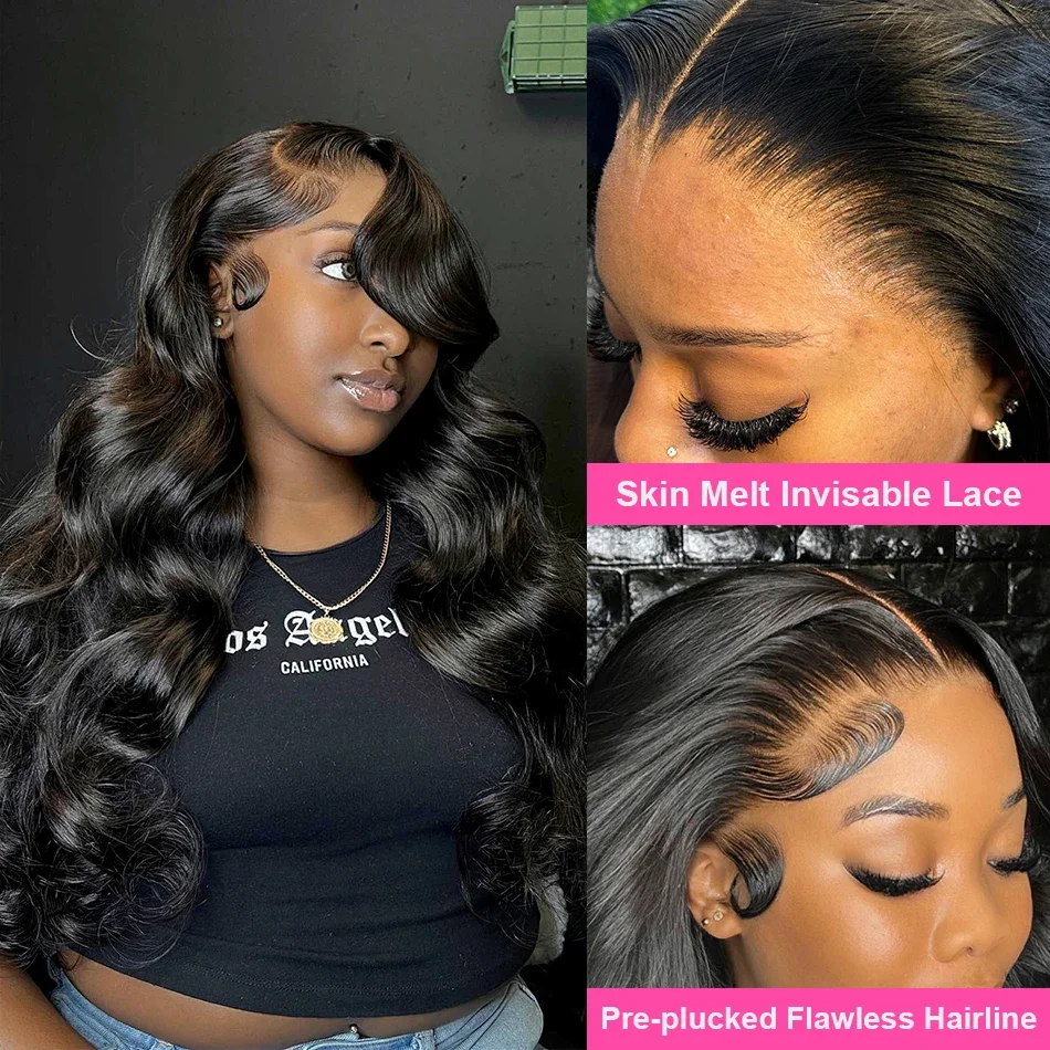 HD Transparent 13x4 13x6 Body Wave Lace Front Wig Pre Plucked 360 Lace Frontal Wig Human Hair Wigs For Women 5x5 Wig 200 Density