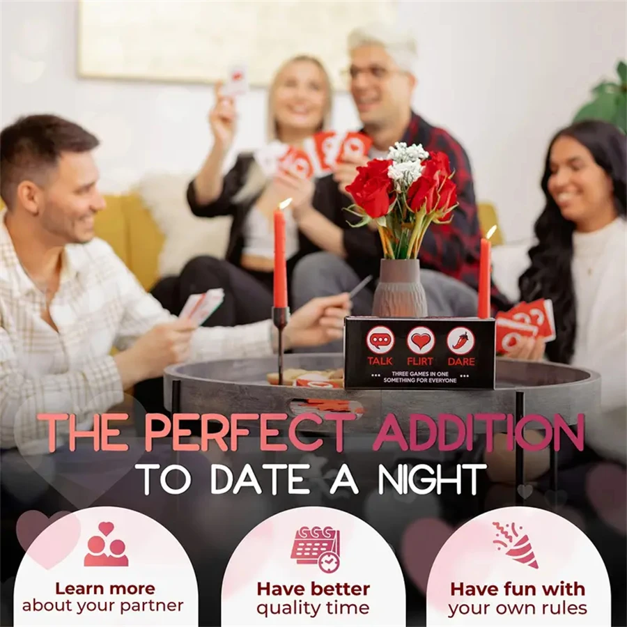 Sexy Valentine's Day Party Bundle - 150 Game Cards for Adults - Fun and Flirty Card Game for Couples and Friends