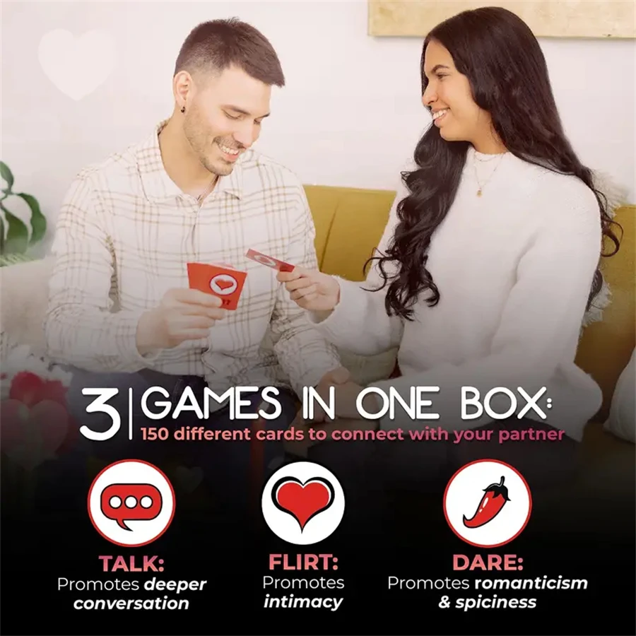 Sexy Valentine's Day Party Bundle - 150 Game Cards for Adults - Fun and Flirty Card Game for Couples and Friends