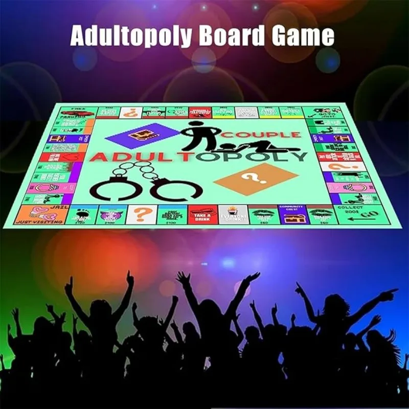 1 Set Adultopoly Board Game Adult Couples Intimacy Deck Cards for Couples Board Game Date Night Ideas Adult Sex Dice Erotic Toys