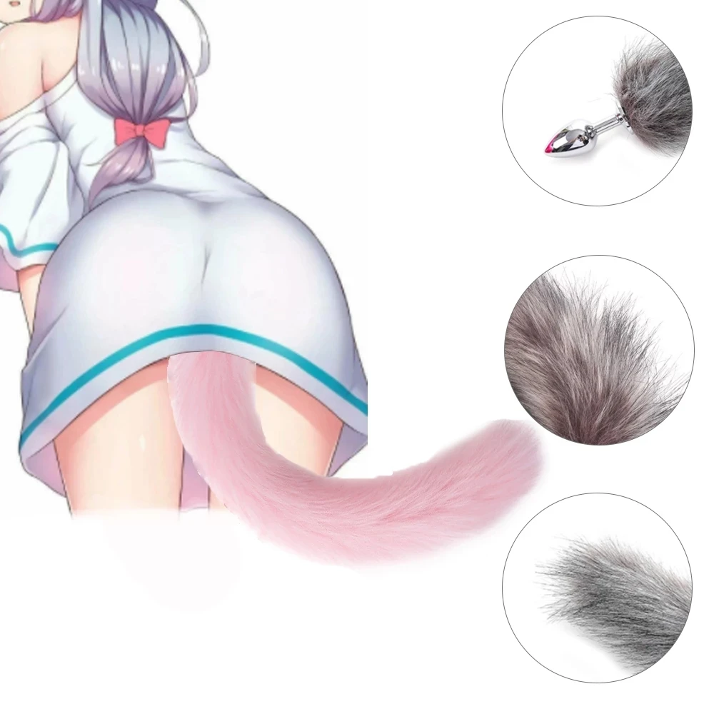 Cosplay Sex Toys for Woman Fox Mask Tail Anal Plug Metal Anus Butt Plug Mask Party Sexy Adult Mask Game BDSM Adult Game