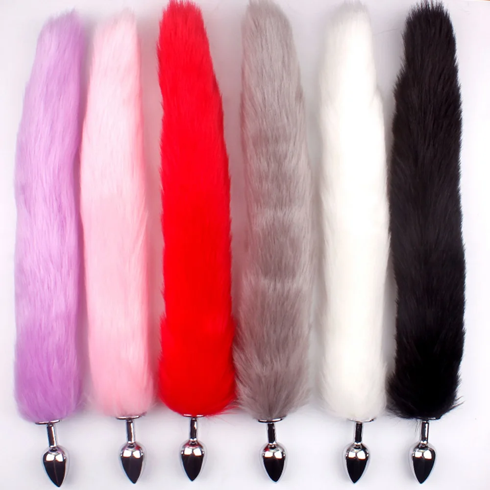 Cosplay Sex Toys for Woman Fox Mask Tail Anal Plug Metal Anus Butt Plug Mask Party Sexy Adult Mask Game BDSM Adult Game