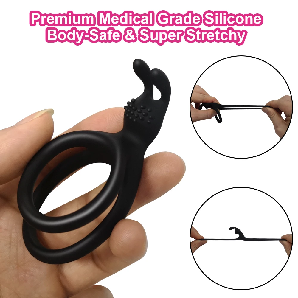 Silicone Cock Ring Penis Rings Delay Ejaculation Male Masturbator Clitoral Stimulation Sex Toys for Couples Adults Sex Product Silicone Cock Ring Penis Rings Delay Ejaculation Male Masturbator Clitoral Stimulation Sex Toys for Couples Adults Sex Product