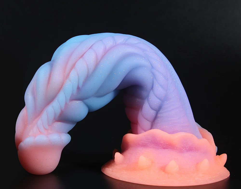 Luminous Dildos Huge Dragon Dildo Penis Silicone Glowing Monster Dildo Anal Plug Buttplug Female Masturbator Sex Toys for Women