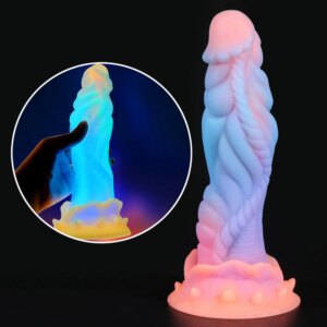 Luminous Dildos Huge Dragon Dildo Penis Silicone Glowing Monster Dildo Anal Plug Buttplug Female Masturbator Sex Toys for Women