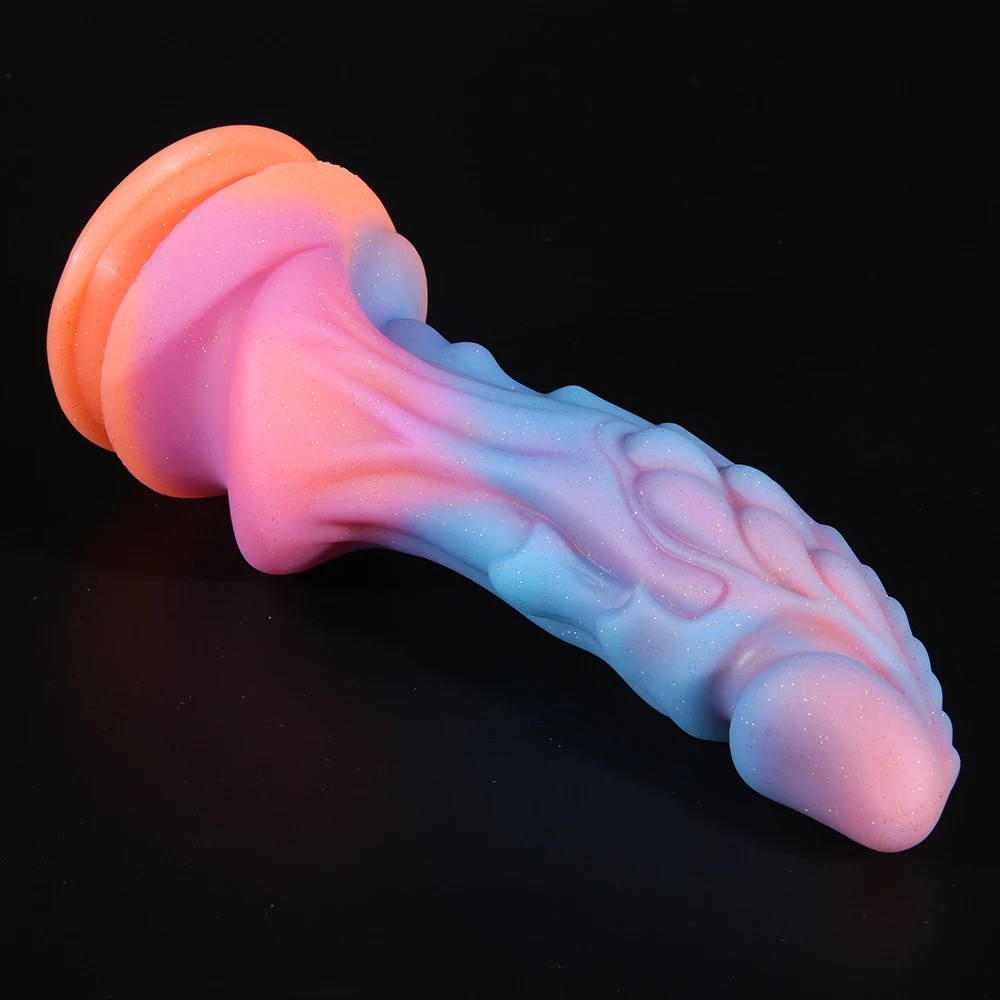 Luminous Dildos Huge Dragon Dildo Penis Silicone Glowing Monster Dildo Anal Plug Buttplug Female Masturbator Sex Toys for Women