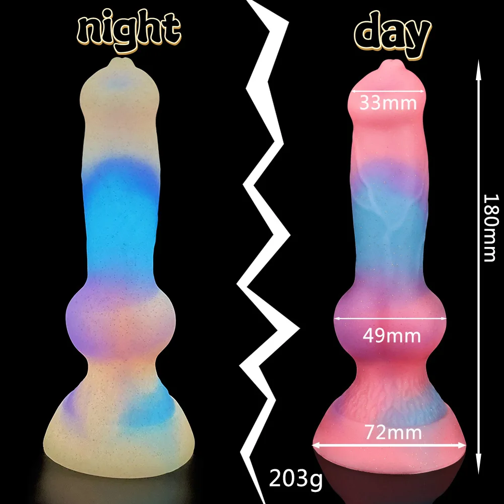 Fluorescent Bad Dragon Dildo Huge Luminous Dildos for Woman Silicone Suction Cup Dog Anal Plugs Masturbator Sex Toys for Couples