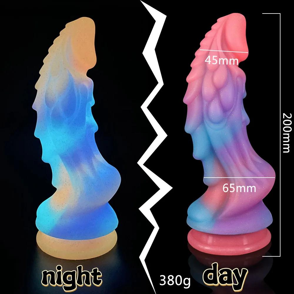 Fluorescent Bad Dragon Dildo Huge Luminous Dildos for Woman Silicone Suction Cup Dog Anal Plugs Masturbator Sex Toys for Couples