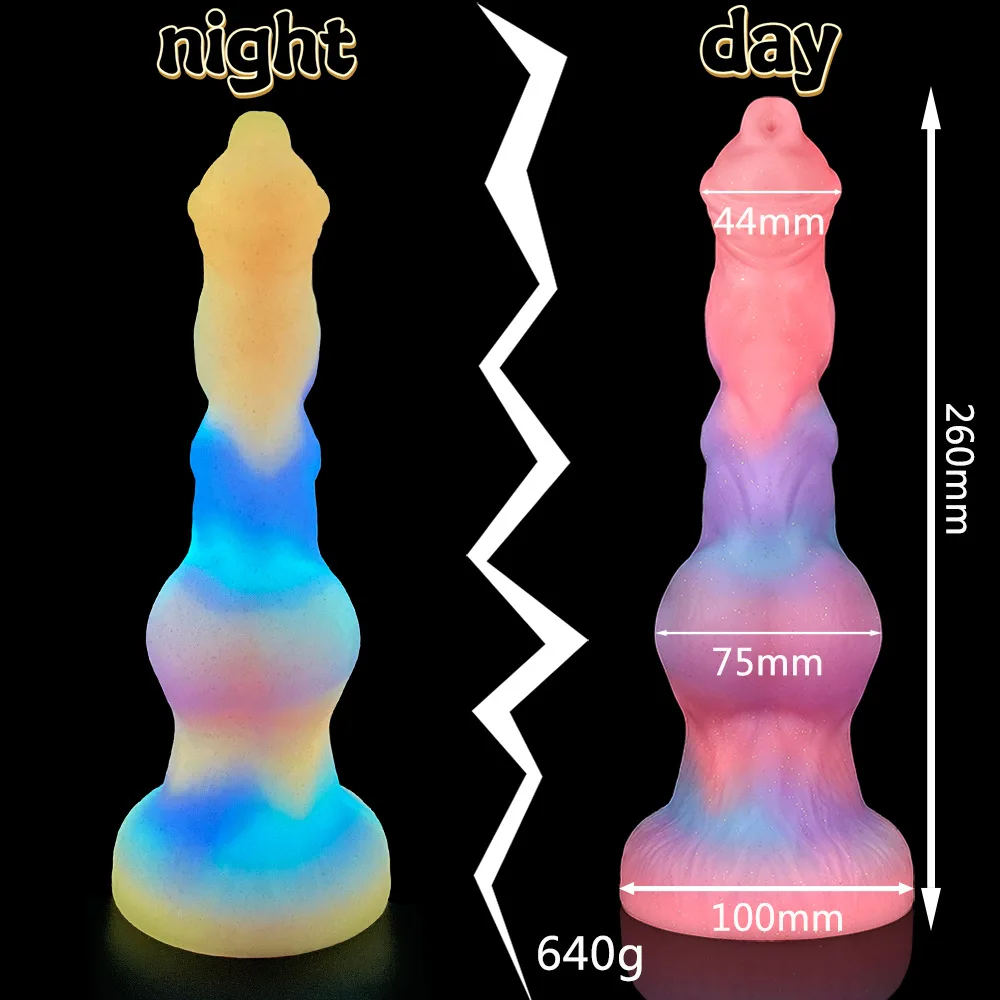 Fluorescent Bad Dragon Dildo Huge Luminous Dildos for Woman Silicone Suction Cup Dog Anal Plugs Masturbator Sex Toys for Couples