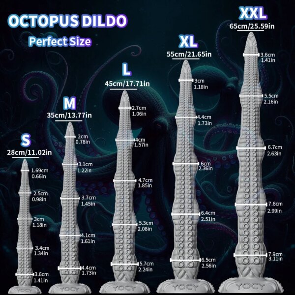 65cm Tentacle Dildo Anal Stimulator Toy Silicone Fantasy Butt Plug Lesbian Gay Long Octopus Fake Penis Masturbator Sex Toys