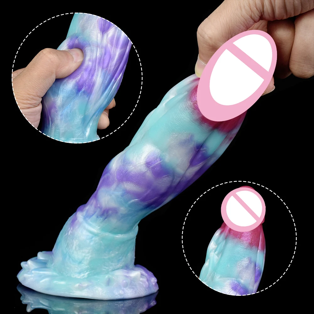 YESBUY Fantasy Dragon Dildo Monster Animal Fake Penis Anal Plug Sex Toy Male Female Anus Vaginal Massager Adult Masturbate Toys