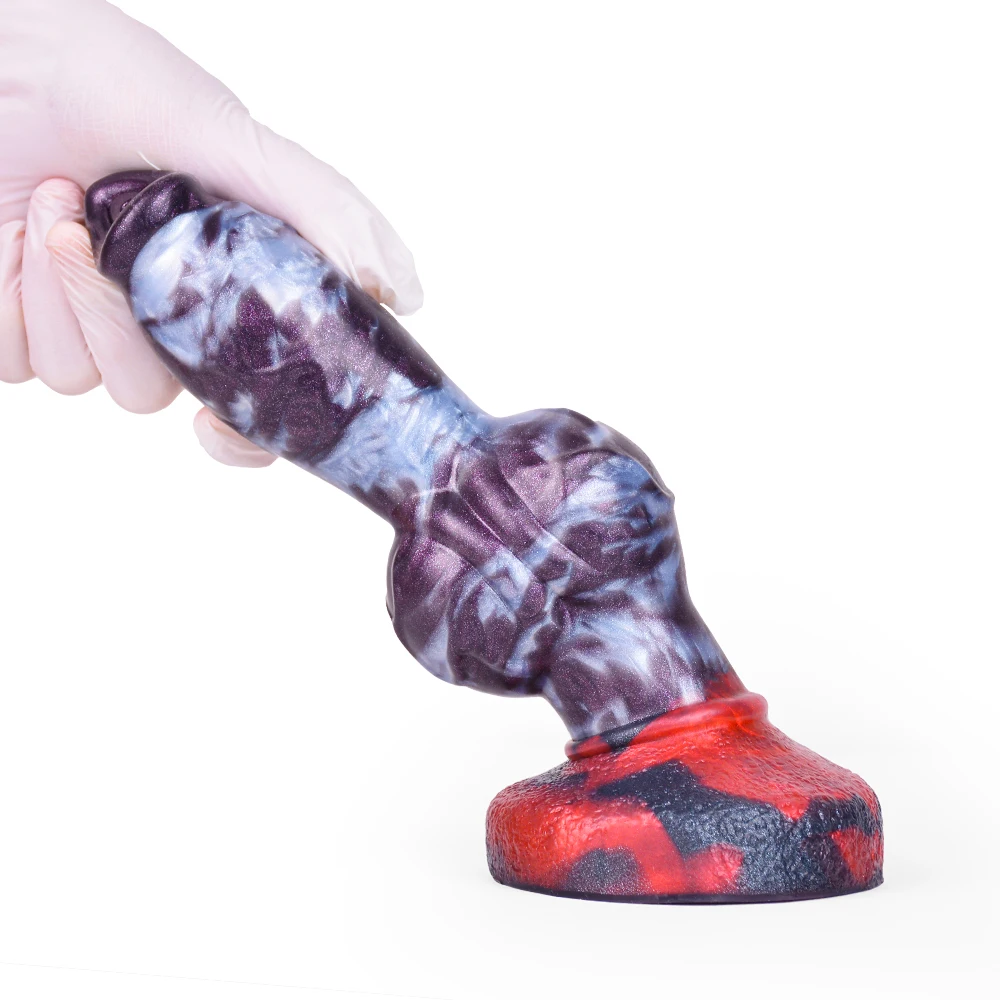 FAAK Fantasy Dog large Knot Dildo With Sucker Silicone Animal Penis Anal Plug Sex Toys For Women Men Female Masturbator Big Dong