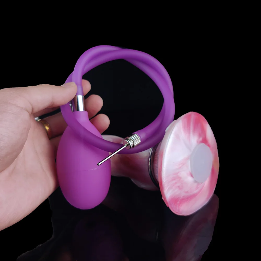 YOCY Inflatable Dildo Fantasy Dog Inflatable Anal Plug Silicone Knot Sex Toy For Women Men Dilator Prostate G-Spot Masturbator