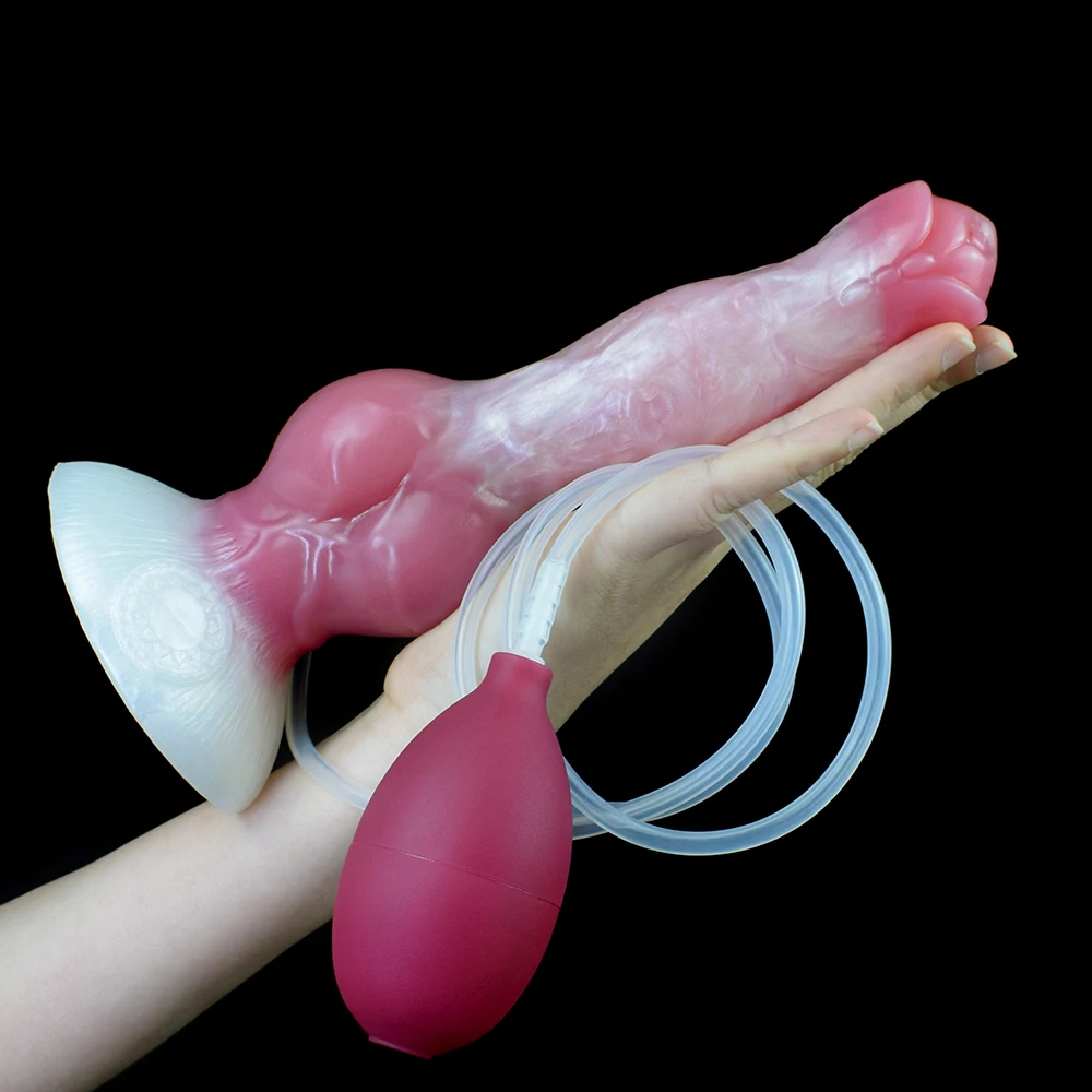 NYOTA Squirting Dog Dildo Anal Plug Sex Toy For Women Pleasure Ejaculation Fantasy Penis Knot Dick Vagina Massager Masturbator