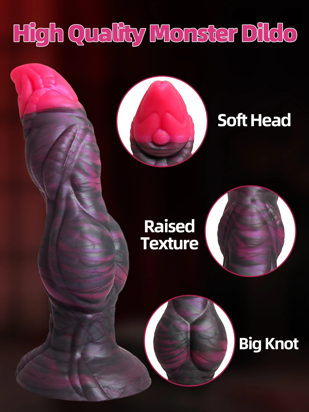 Silicone Animal Penis Anal Plug Fantasy Dog Knot Dildo With Sucker Sex Toys For Women/Men Female Masturbator XL Dildos for Women