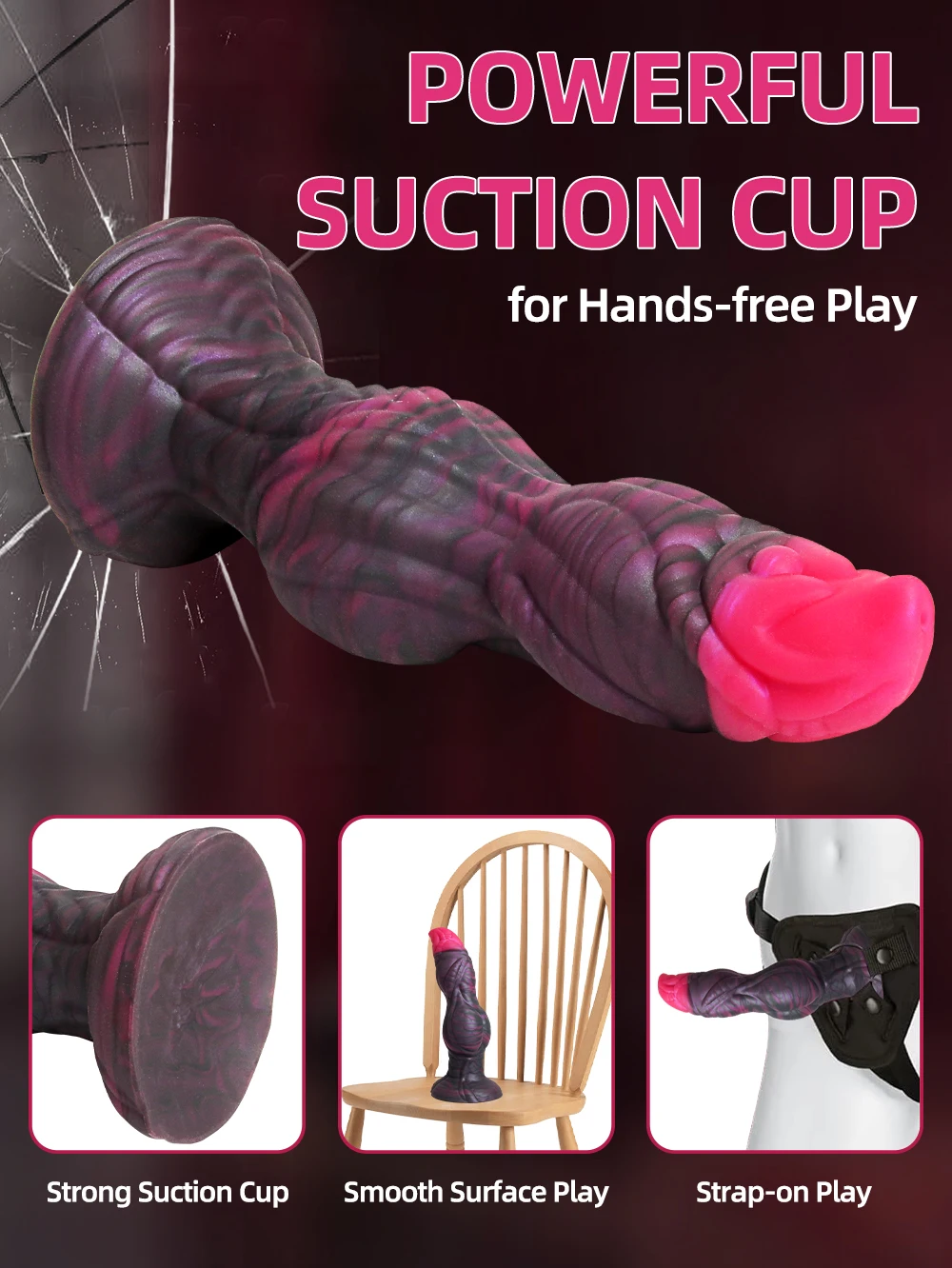 Silicone Animal Penis Anal Plug Fantasy Dog Knot Dildo With Sucker Sex Toys For Women/Men Female Masturbator XL Dildos for Women