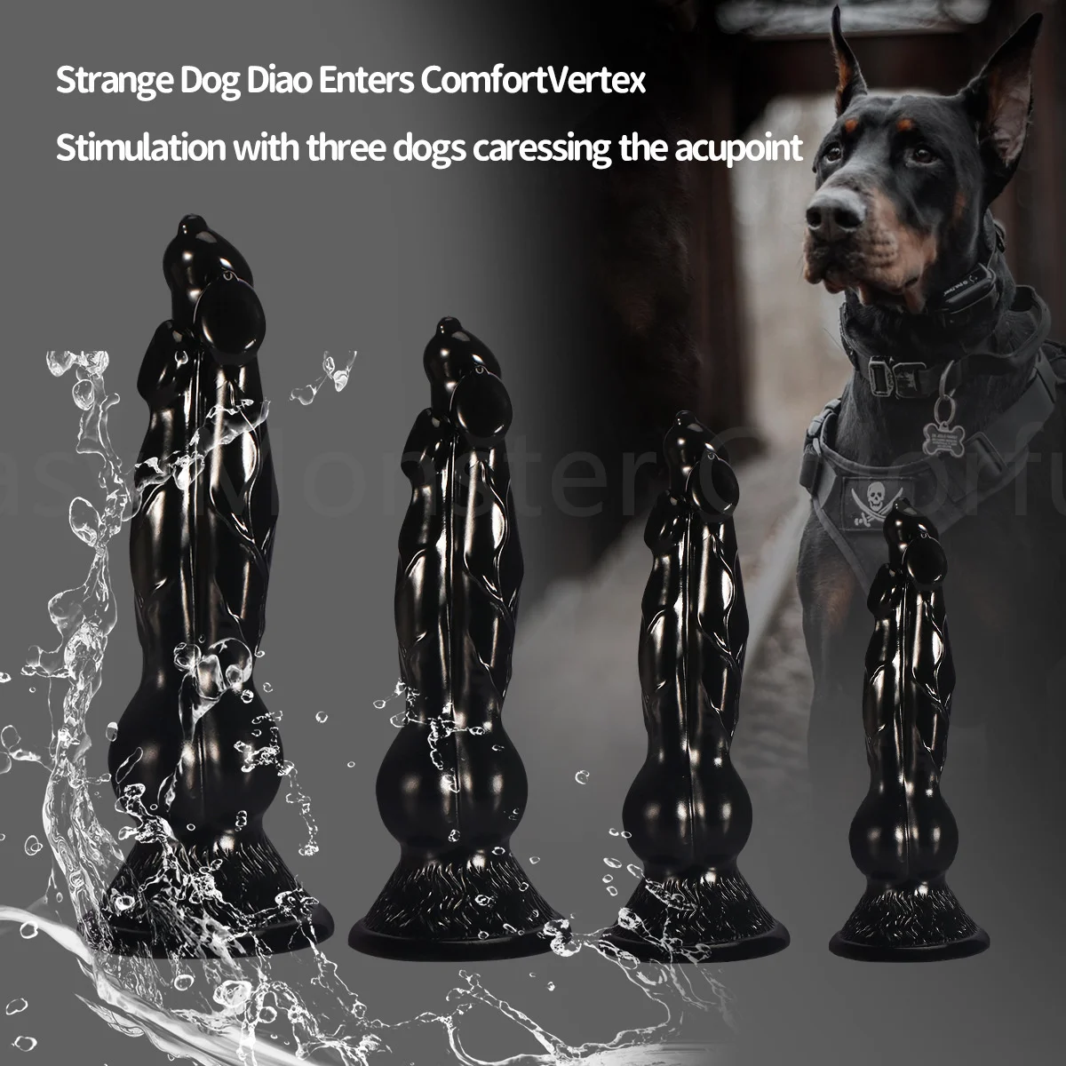 Colorful Dog Knot Dildo Realistic Fantasy Monster Creature Animal Dildo Wolf Penis Anal Plug Sex Toy For  Couples Play Game