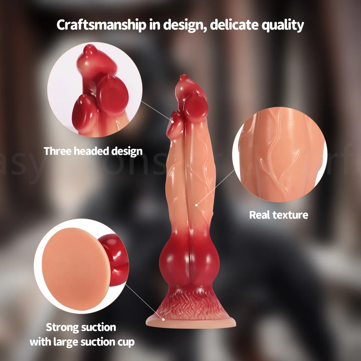 Colorful Dog Knot Dildo Realistic Fantasy Monster Creature Animal Dildo Wolf Penis Anal Plug Sex Toy For  Couples Play Game