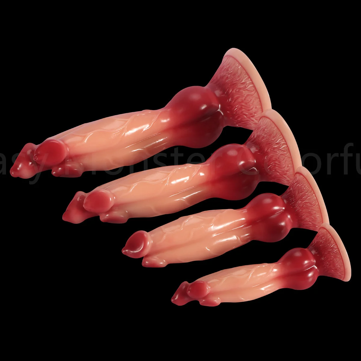 Colorful Dog Knot Dildo Realistic Fantasy Monster Creature Animal Dildo Wolf Penis Anal Plug Sex Toy For  Couples Play Game