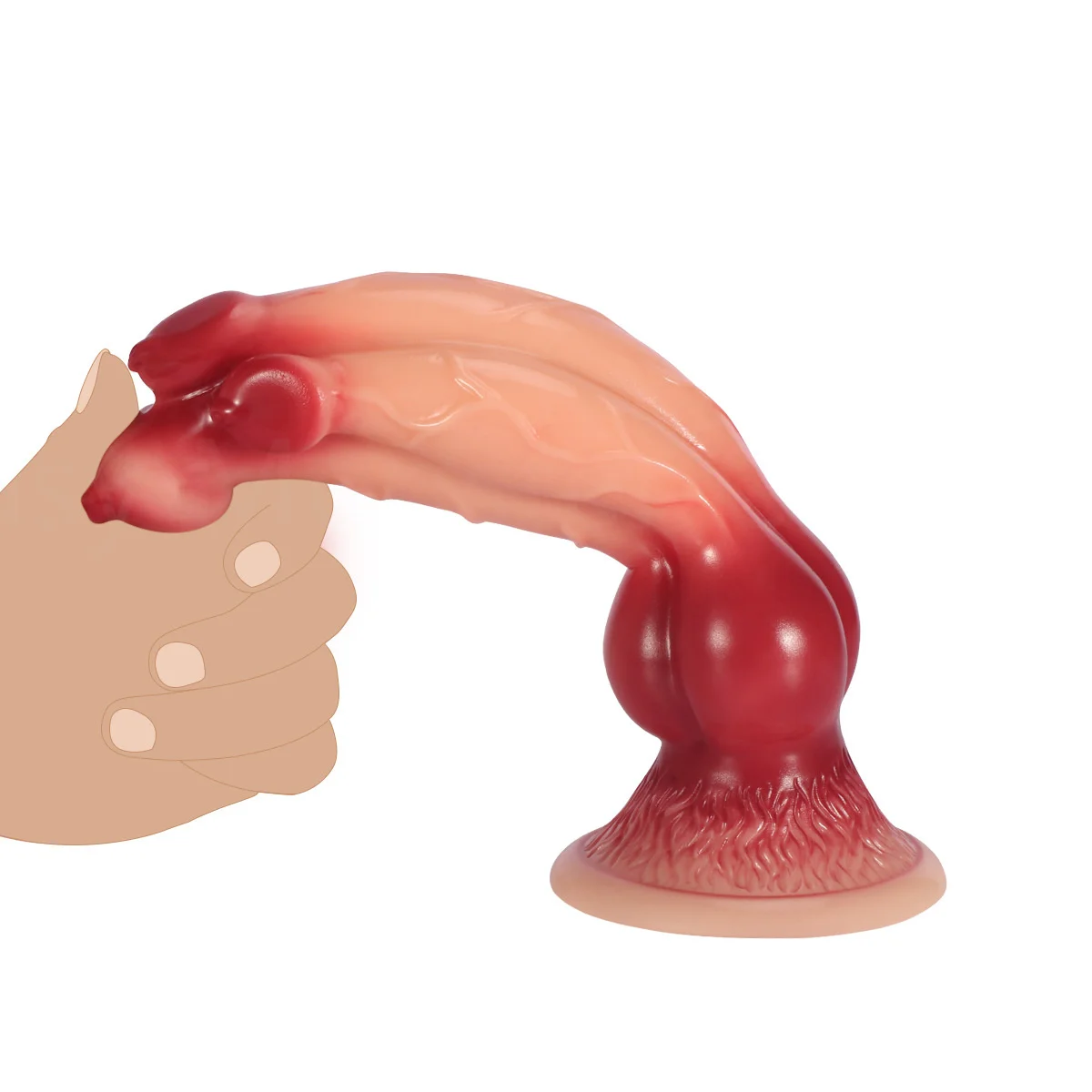 Colorful Dog Knot Dildo Realistic Fantasy Monster Creature Animal Dildo Wolf Penis Anal Plug Sex Toy For  Couples Play Game