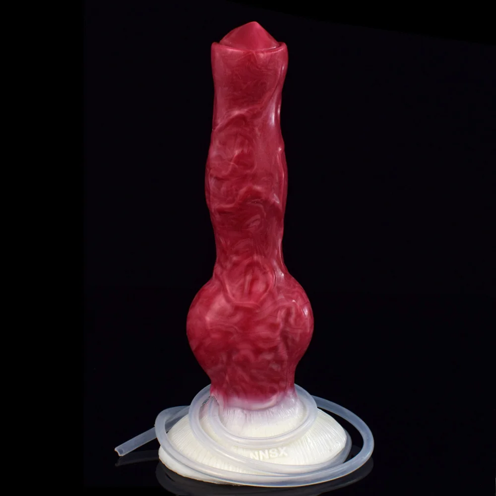 Silicone Squirting Dildo with Strong Sucker Fantasy Ejaculation Penis Big Knot Buttplug Prostate Massager Sex Toys for Men Women