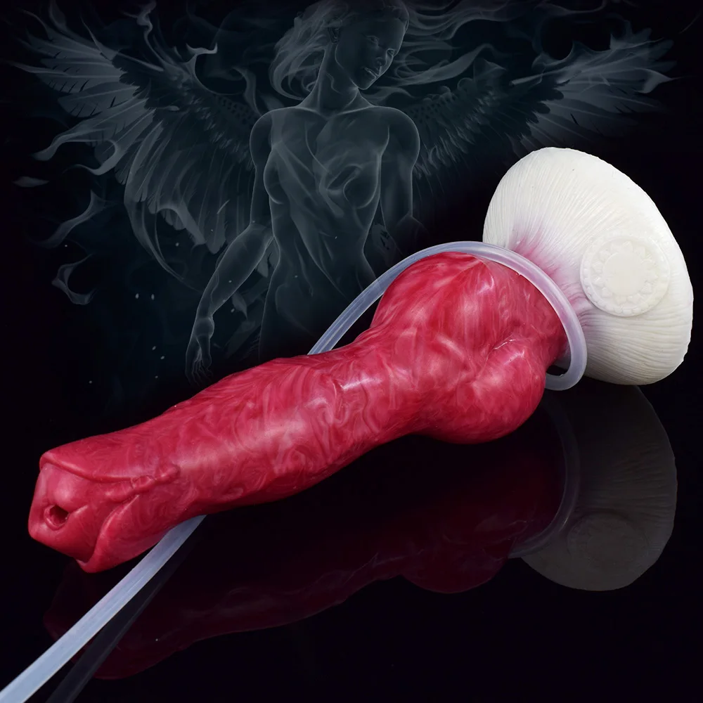 Silicone Squirting Dildo with Strong Sucker Fantasy Ejaculation Penis Big Knot Buttplug Prostate Massager Sex Toys for Men Women