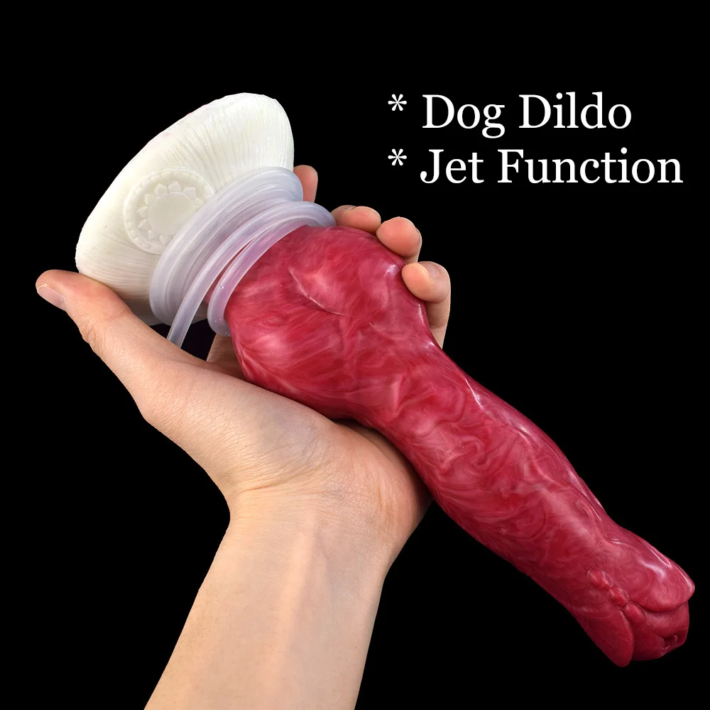 Silicone Squirting Dildo with Strong Sucker Fantasy Ejaculation Penis Big Knot Buttplug Prostate Massager Sex Toys for Men Women