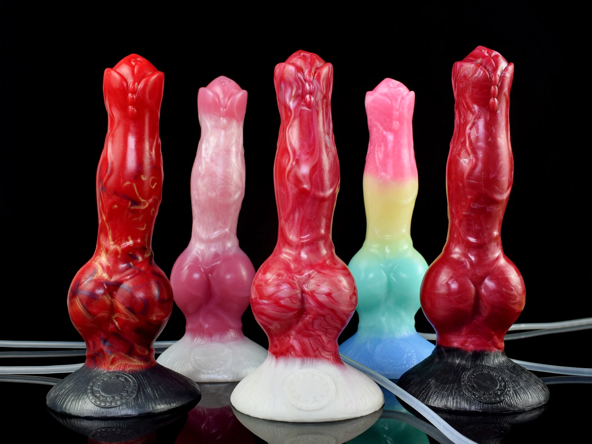 Silicone Squirting Dildo with Strong Sucker Fantasy Ejaculation Penis Big Knot Buttplug Prostate Massager Sex Toys for Men Women